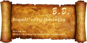 Bogdánffy Daniella névjegykártya